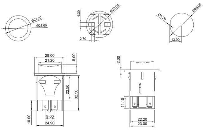 帶燈按鍵開關